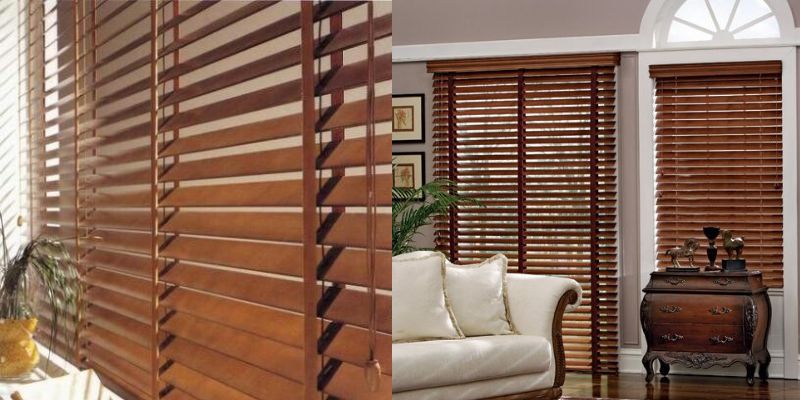 Wooden blinds for windows