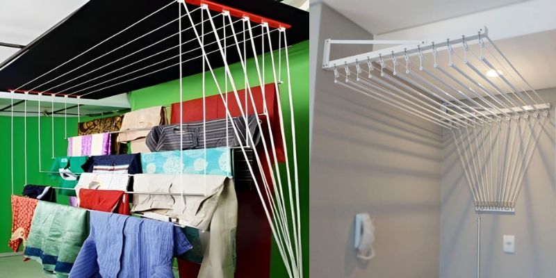 Ceiling cloth drying hanger