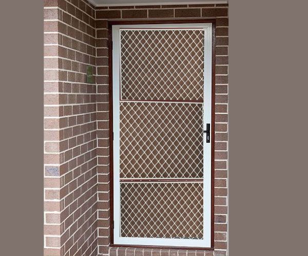 Aluminum grill door with mesh